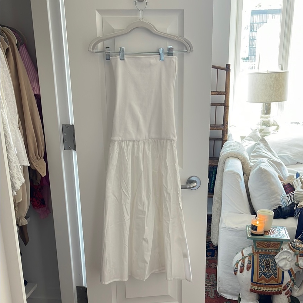 Weworewhat White Strapless Dress